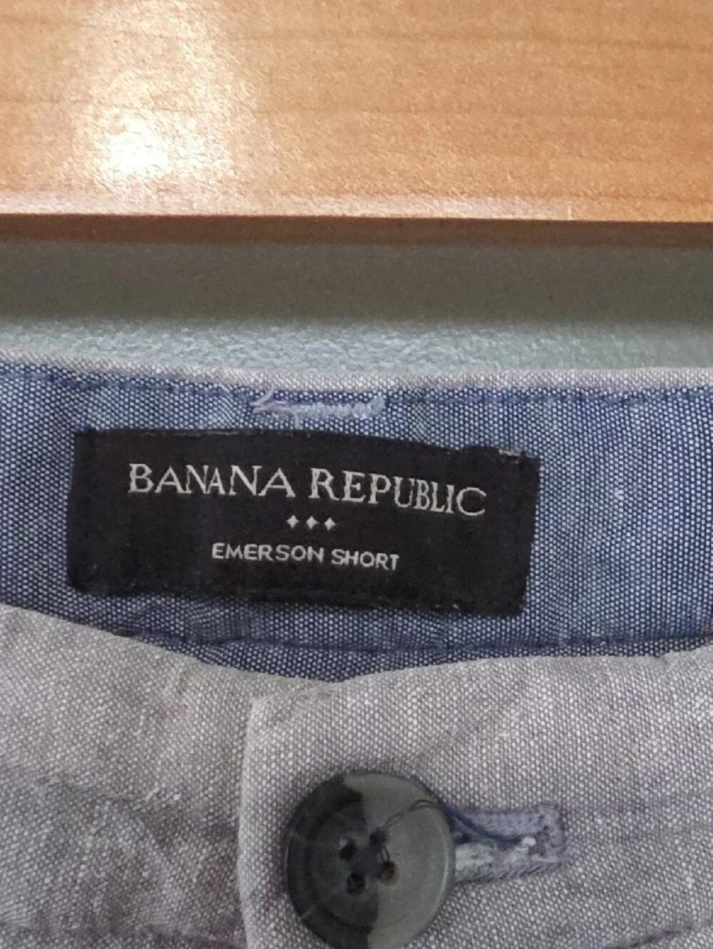 Banana Republic Men's Light Gray Flat-Front Linen-Blend Shorts Size 36